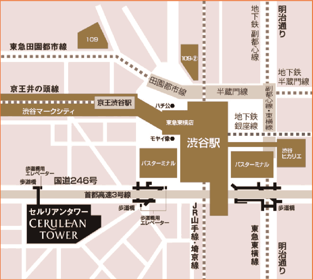 セルリアンタワー東急ホテル地図